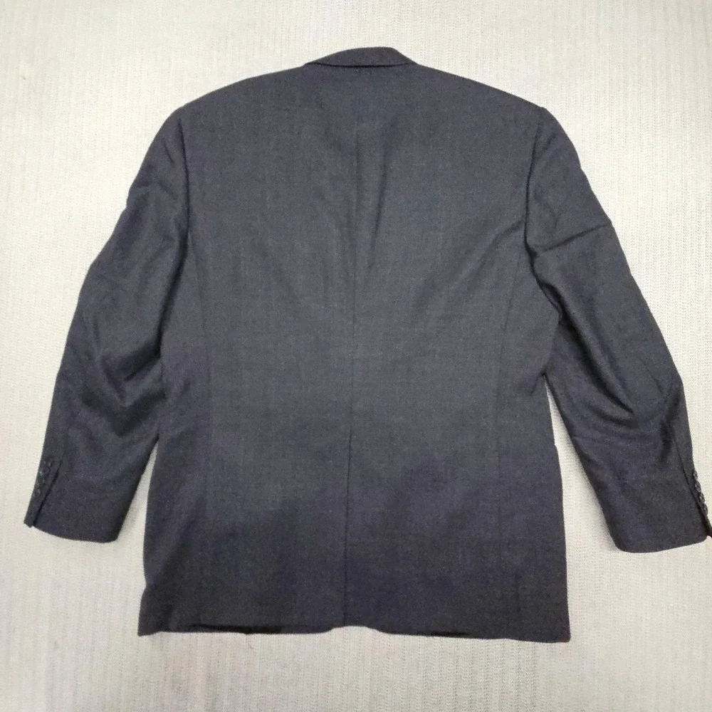 Roundtree & Yorke Blazer Mens 42 Gray Two Button Classic Fit Suit Jacket USA